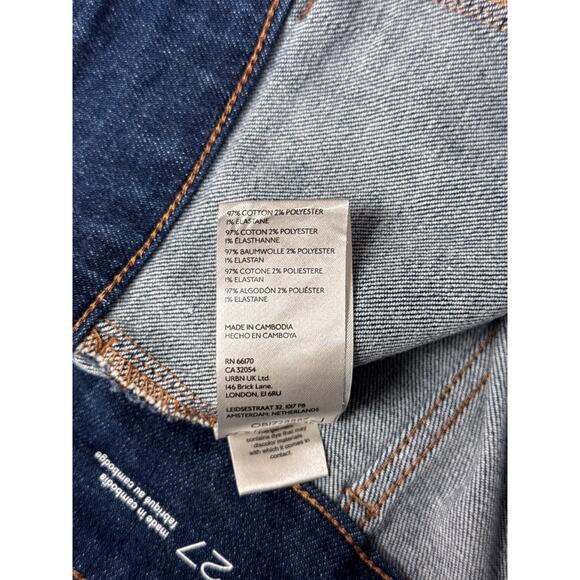 Anthropologie Jeans 27 Womens Pilcro The Skipper High Wide Crop Dark Denim - Picture 7 of 7
